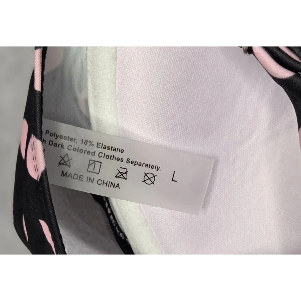 CUPSHE Pink Black Polka Dot Bikini Set Sz L Underwire 2 Piece Swimwear NWT